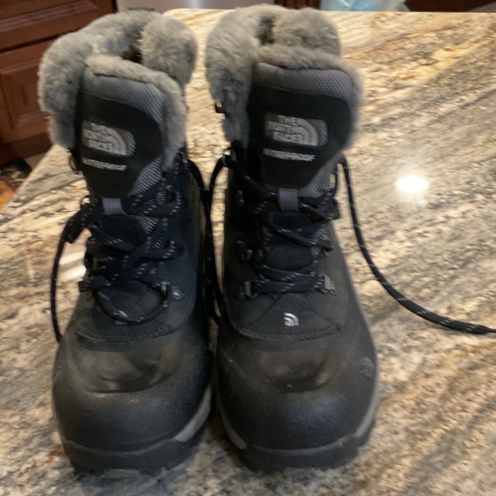 The North Face waterproof Black and Gray Winter Boots